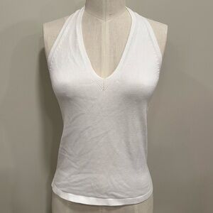 BANANA REPUBLIC Halter Top White Knit Size Small New